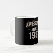 1981素晴らし年以来のヴィンテージ誕生日 コーヒーマグカップ (正面左)