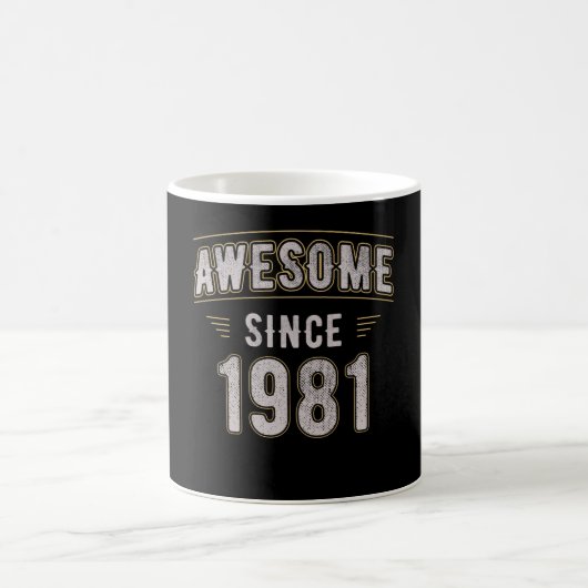 1981素晴らし年以来のヴィンテージ誕生日 コーヒーマグカップ (中央)