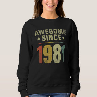 1981素晴らし年以来41番目の誕生日レトロ男性の女性 スウェットシャツ