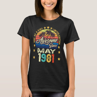 1981素晴らし年5月以来ヴィンテージ41誕生日 Tシャツ