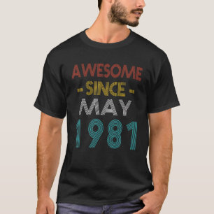 1981素晴らし年5月以降のヴィンテージ誕生日 Tシャツ