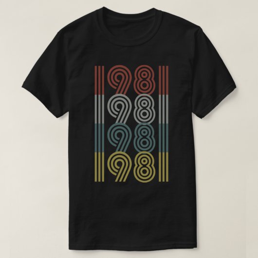 1981誕生年レトロスタイル Tシャツ (デザイン正面)