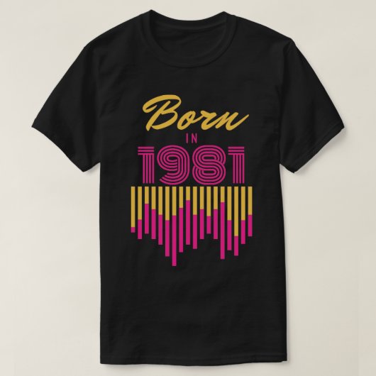 19811生まれ年 Tシャツ (デザイン正面)