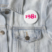 1981 レトロ 80年代 ピンバッジ ブライトピンク (インサイチュ)