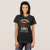 1981 威厳がある年のVin以素晴らし来の1981威厳があるの誕生日 Tシャツ (正面フル)
