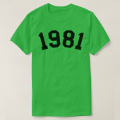 1981 1 Tシャツ (デザイン正面)