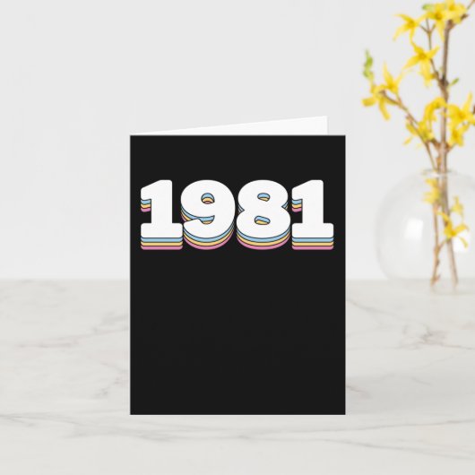 1981 3 カード (黄色い花)