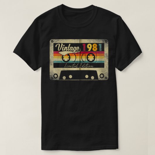 1981 41誕生日ギフトヴィンテージ41歳Casse Tシャツ (デザイン正面)