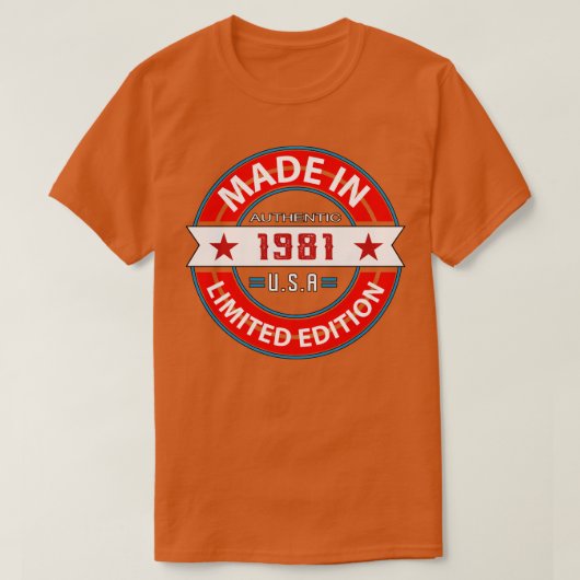 1981 42年 Tシャツ (デザイン正面)