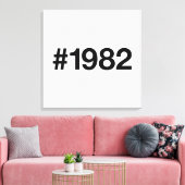 1982ハッシュタグ43誕生日記念日 キャンバスプリント (インサイチュ (リビング))