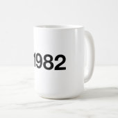 1982ハッシュタグ43誕生日記念日 コーヒーマグカップ (正面右)