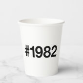 1982ハッシュタグ43誕生日記念日 紙コップ (正面)