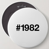 1982ハッシュタグ43誕生日記念日 缶バッジ (正面&裏面)