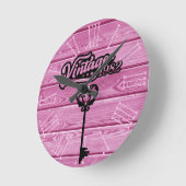 1982ヴィンテージアクリル製壁時計 ラウンド壁時計 (傾斜)