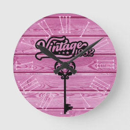 1982ヴィンテージアクリル製壁時計 ラウンド壁時計