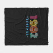 1982ヴィンテージ毛布 – レトロ – ギフト フリースブランケット (正面(横))