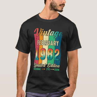 1982ヴィンテージ誕生日サンセットヴィンテージ40年 Tシャツ