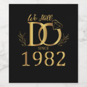 1982年からずっと愛し続ける結婚記念日 ワインラベル (シングルラベル)