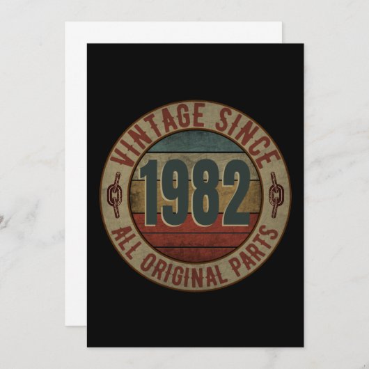 1982年からヴィンテージ オリジナルパーツ全て 招待状 (正面/裏面)