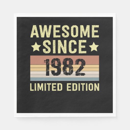 1982年から最高の誕生日 スタンダードランチョンナプキン (正面)