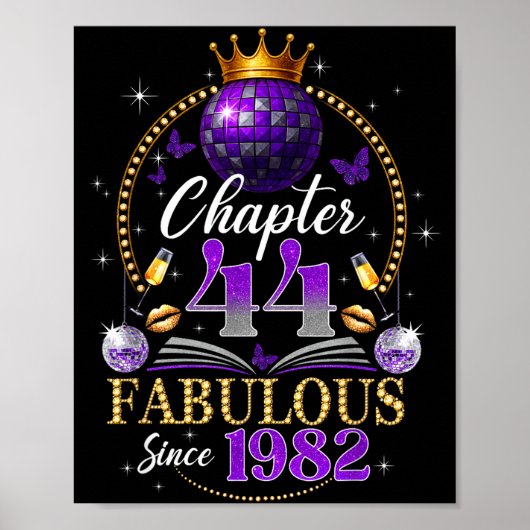 1982年から第44章 パープルディスコボール44歳の誕生日 ポスター (正面)