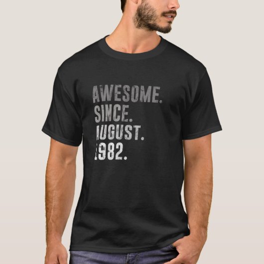 1982年から40歳素晴らしの誕生日威厳があるヴィンテージ Tシャツ (正面)