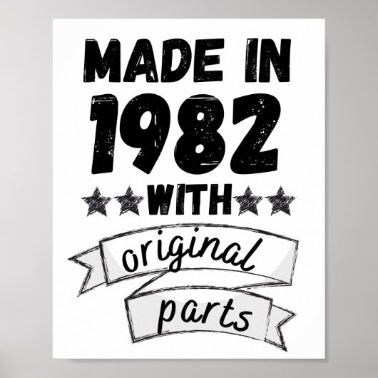 1982年にオリジナル部品で ポスター (正面)