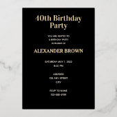 1982年に2022年の40年素晴らし間作 箔招待状 (裏面)