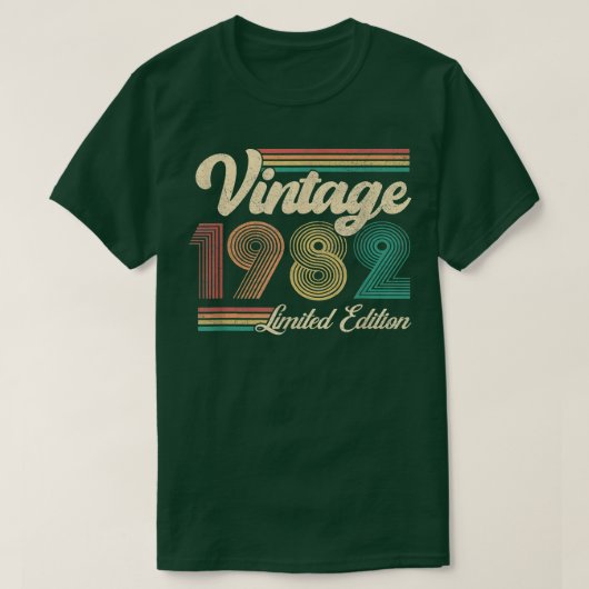 1982年に40歳生まれの贈り物でヴィンテージ40歳 Tシャツ (デザイン正面)