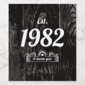 1982年のクラシック年 ワインラベル (シングルラベル)