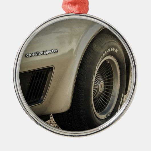 1982年のシボレー・コルベットのコレクターの版車輪 メタルオーナメント (正面)