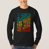 1982年の神話の男40歳の誕生日の男性 Tシャツ (正面)