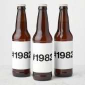 1982年ハッシュタグ43歳誕生日記念日 ビールラベル (ボトル)