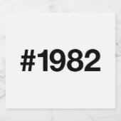 1982年ハッシュタグ43歳誕生日記念日 ビールラベル (シングルラベル)