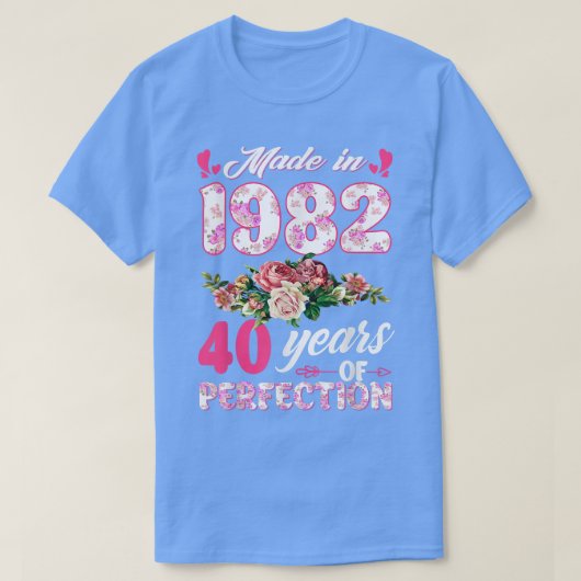 1982年フローラ40歳40歳の誕生日ギフト作 Tシャツ (デザイン正面)