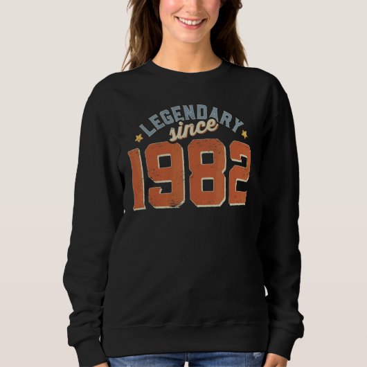 1982年以来の伝説的ヴィンテージ1982 40th Birthday スウェットシャツ (正面)