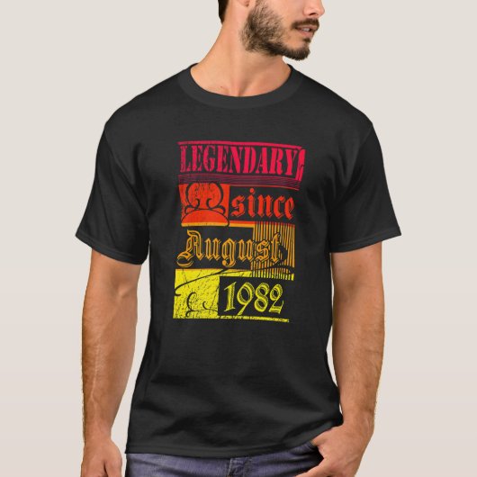 1982年以来40歳の誕生日威厳がある伝説的ヴィンテージ Tシャツ (正面)