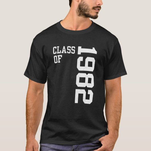 1982年卒業 レトロな同窓会 高校 シニアクラス ヴィンテージTシャツ Tシャツ (正面)