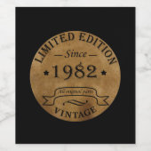 1982年生まれのヴィンテージ誕生日 ワインラベル (シングルラベル)