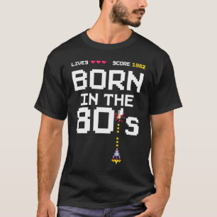 1982年生まれ80年代のレトロアーケード誕生日 Tシャツ