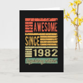 1982年素晴らしからの誕生日ギフト カード (黄色い花)