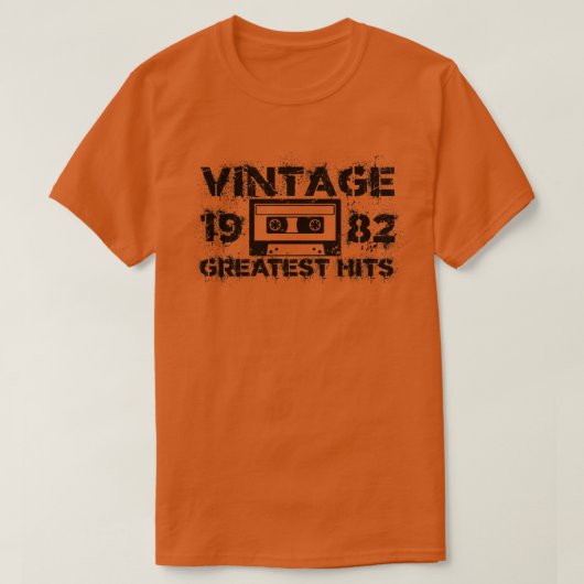 1982年素晴らしヒット・ヴィンテージ・ブラック Tシャツ (デザイン正面)