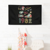 1982年素晴らしヴィンテージレトロ40歳以来 横断幕 (インサイチュ)