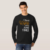 1982年結婚6最高の月40周年妻 Tシャツ (正面フル)