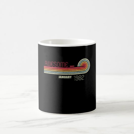 1982年1月39誕生日歳 コーヒーマグカップ (中央)