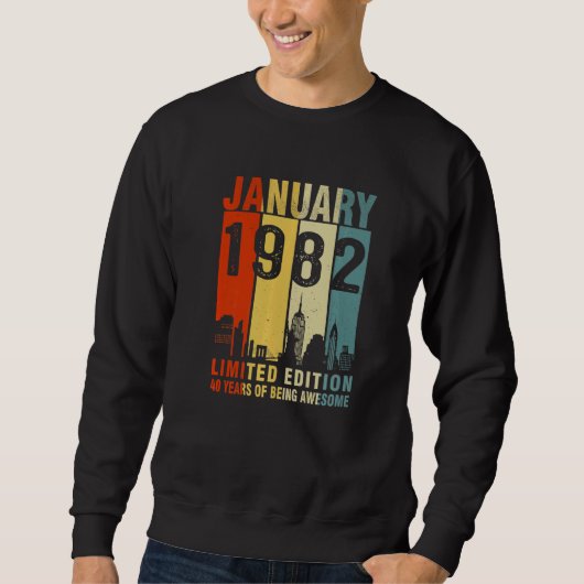 1982年1月40歳素晴らし スウェットシャツ (正面)