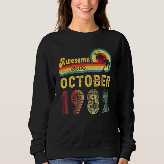 1982年10月以素晴らし降40歳の誕生日 スウェットシャツ (正面)