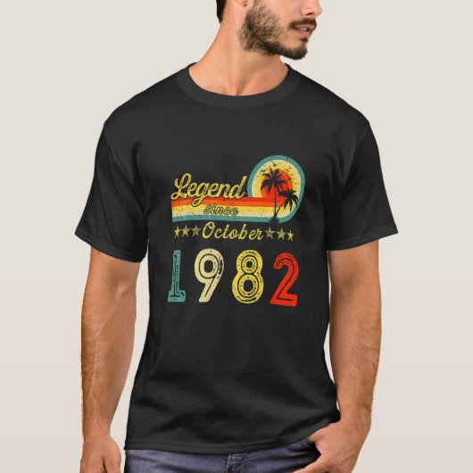 1982年10月素晴らし40誕生以来40歳 Tシャツ (正面)
