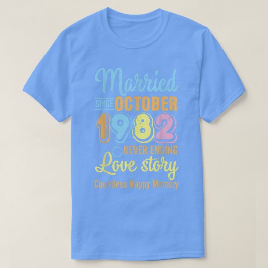 1982年10月結婚　永遠のラブストーリーCo Tシャツ (デザイン正面)