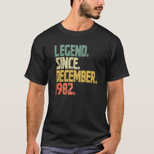 1982年12月から40歳のヴィンテージ伝説 Tシャツ (正面)